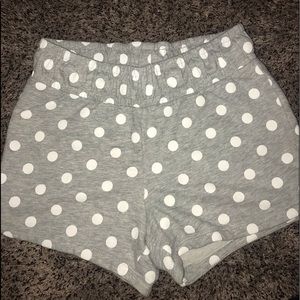 Grey Shorts With Polkadots